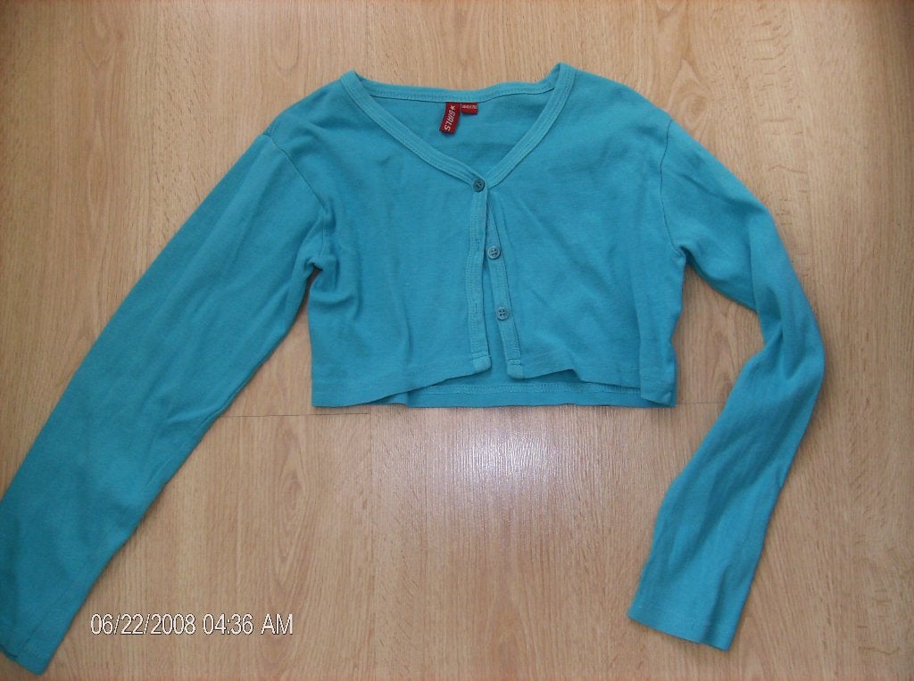 leuke blauwe bolero, Ophalen of Verzenden, Zo goed als nieuw, Meisje, Trui of Vest