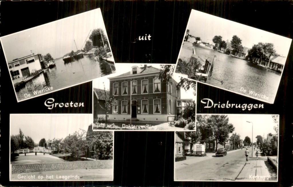 Driebruggen - Dokterswoning - gevel, Ophalen of Verzenden, 1960 tot 1980, Gelopen, Zuid-Holland
