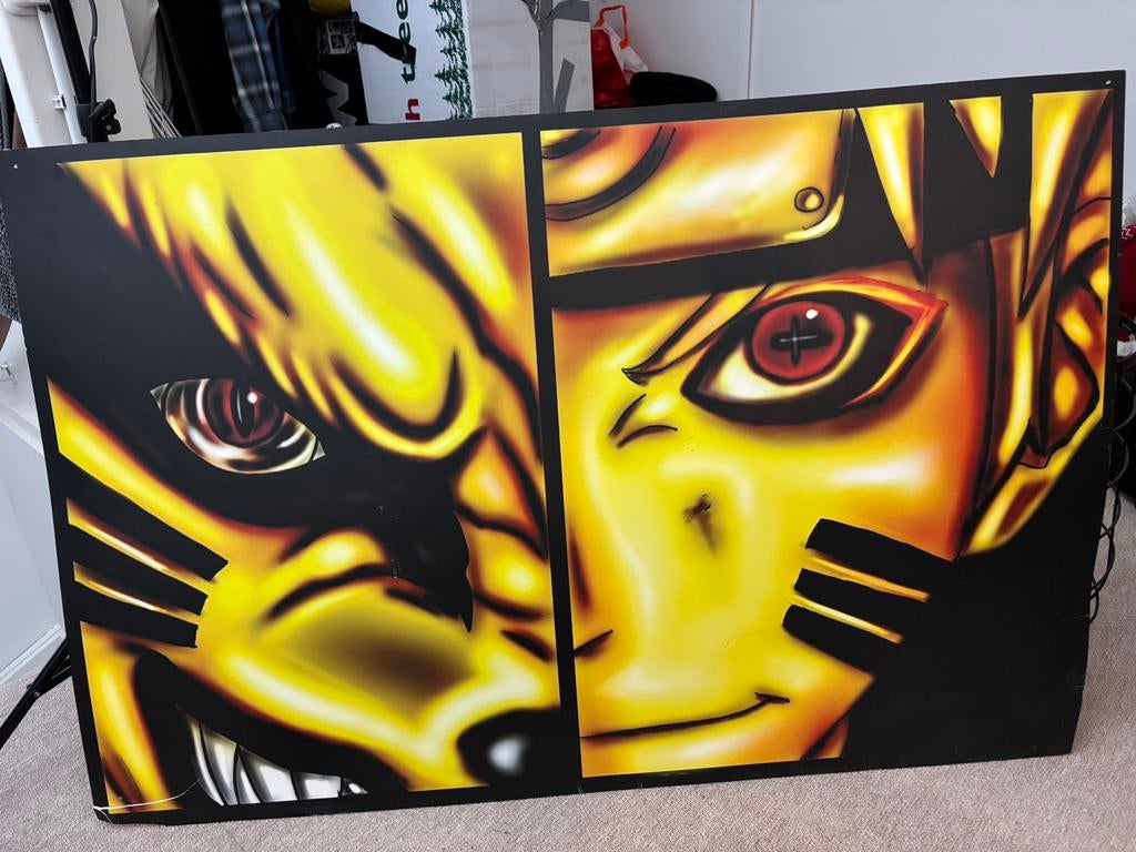 Naruto airbrush schilderij [custom], Antiek en Kunst, Ophalen