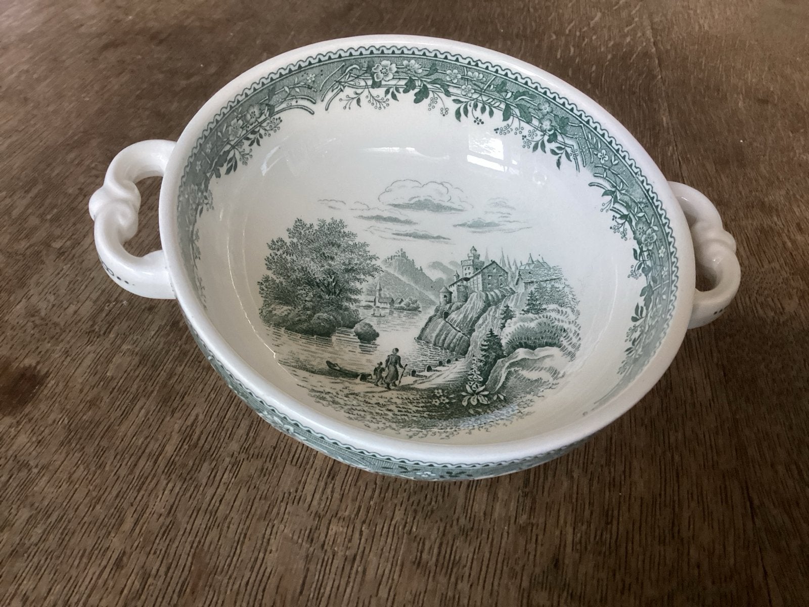 Villeroy & Boch Burgenland Schaaltje Groen Klokgaaf, Antiek en Kunst, Ophalen of Verzenden