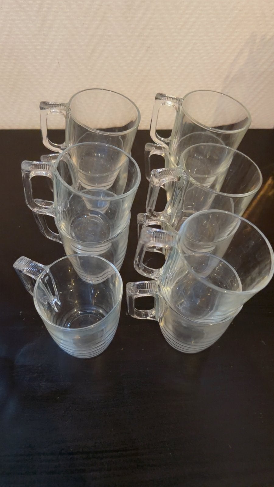 Set van 11glazen mokken/kopjes, Antiek en Kunst, Ophalen of Verzenden