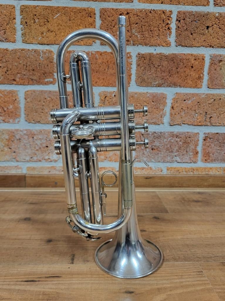 Cornet Bb Director Zilver - 29, Ophalen, Gebruikt, Koperblazer, Met koffer of draagtas