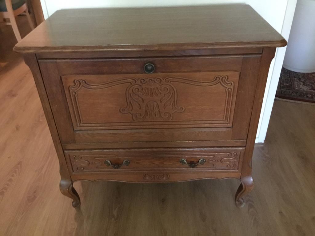 Eikenhouten kastje Lodewijk XV, Antiek en Kunst, Ophalen