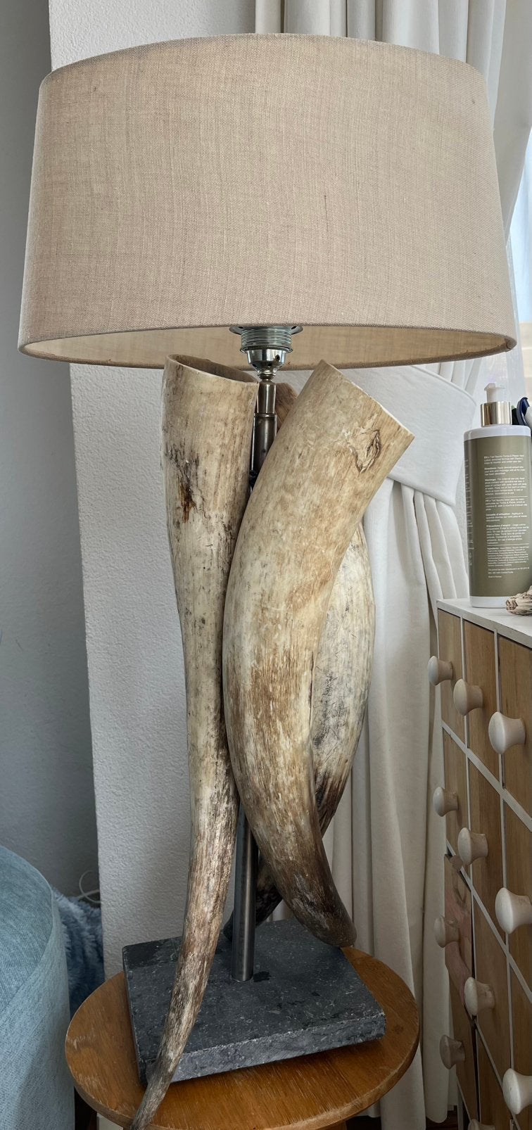 Vloerlamp staande lamp AFRIKA JACHT  schemerlamp, Ophalen, Zo goed als nieuw, Vloerlamp