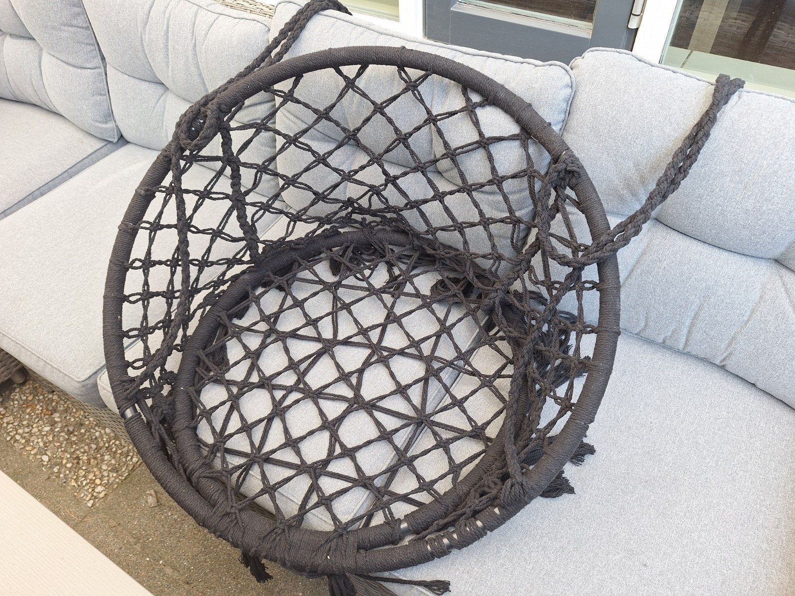 Hangstoel, Huis en Inrichting, Stoelen, Ophalen, Gebruikt, Zwart, Eén