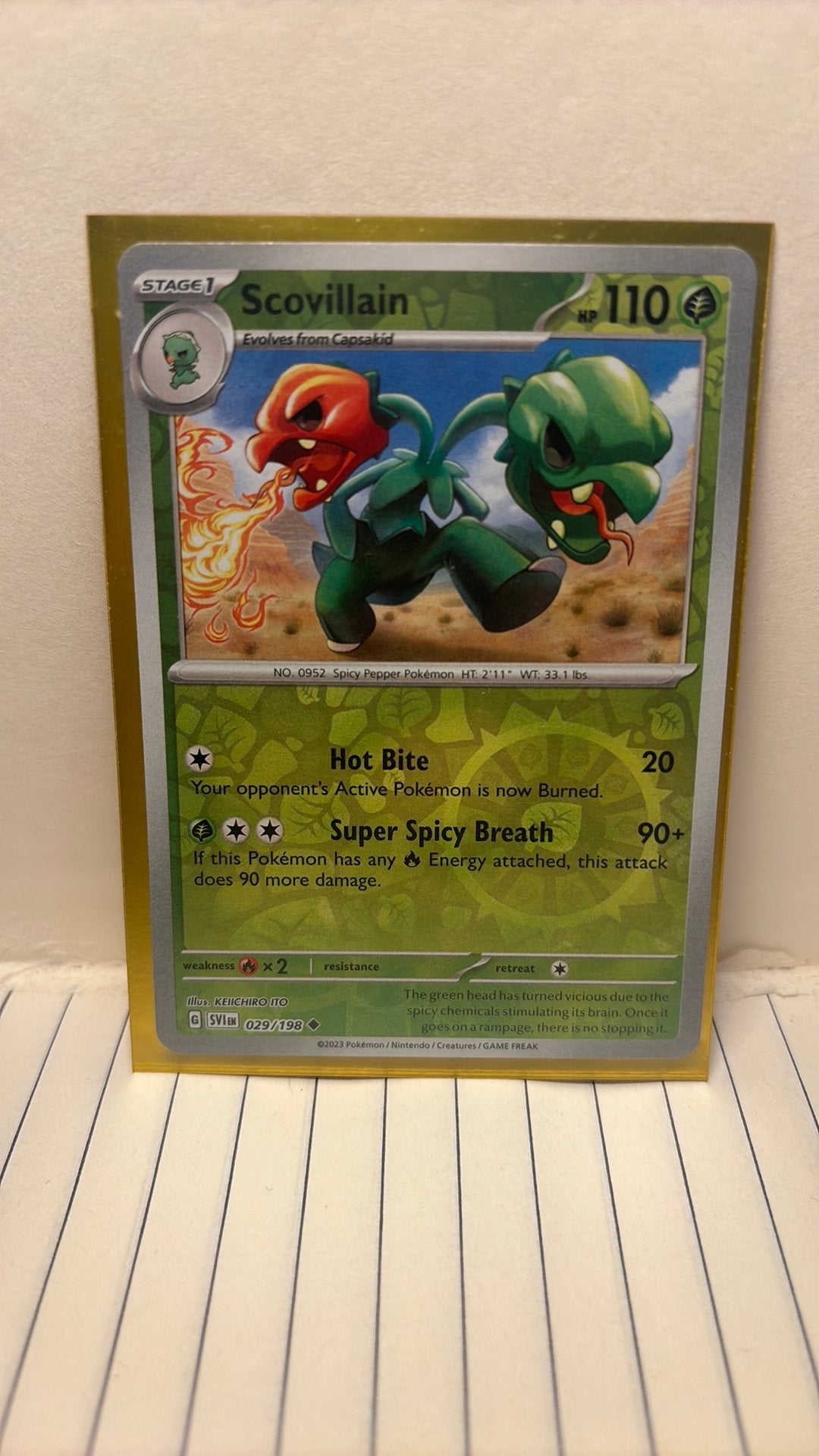 Scovillain 029/198 scarlet & violet reverse holo pokemon kaa, Ophalen of Verzenden, Nieuw, Boosterbox