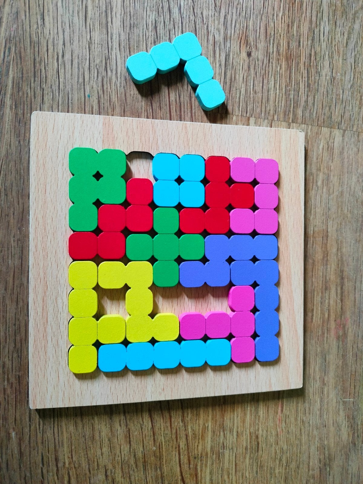 Logica puzzel van hout, Ophalen of Verzenden, 10 tot 50 stukjes, Zo goed als nieuw, Van hout
