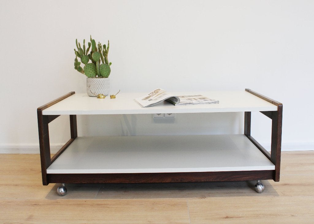 Vintage salontafel, Braakman - Pastoe. Retro design tafel., Pastoe, Retro, vintage, design, pastoe, mid century, wit, O, Gebruikt