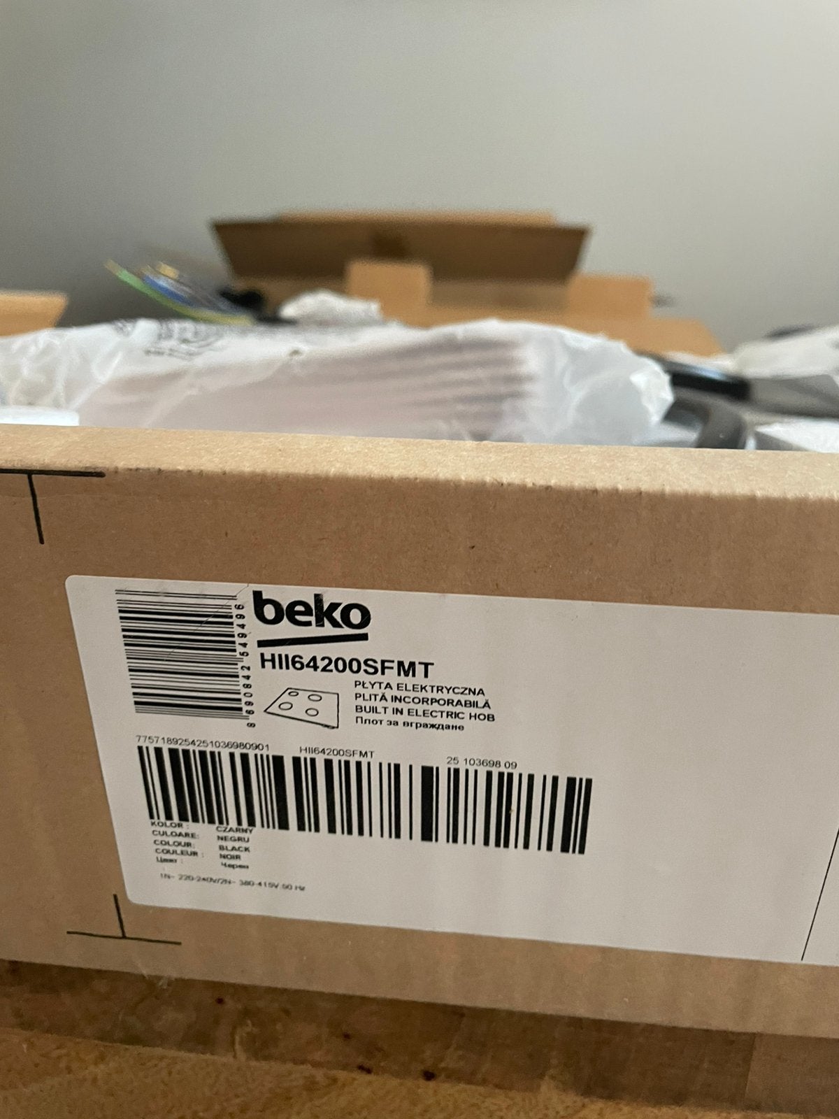Beko HII64200SFMT nieuw nooit gebruikt, Ophalen, Inbouw, Inductie, 4 kookzones
