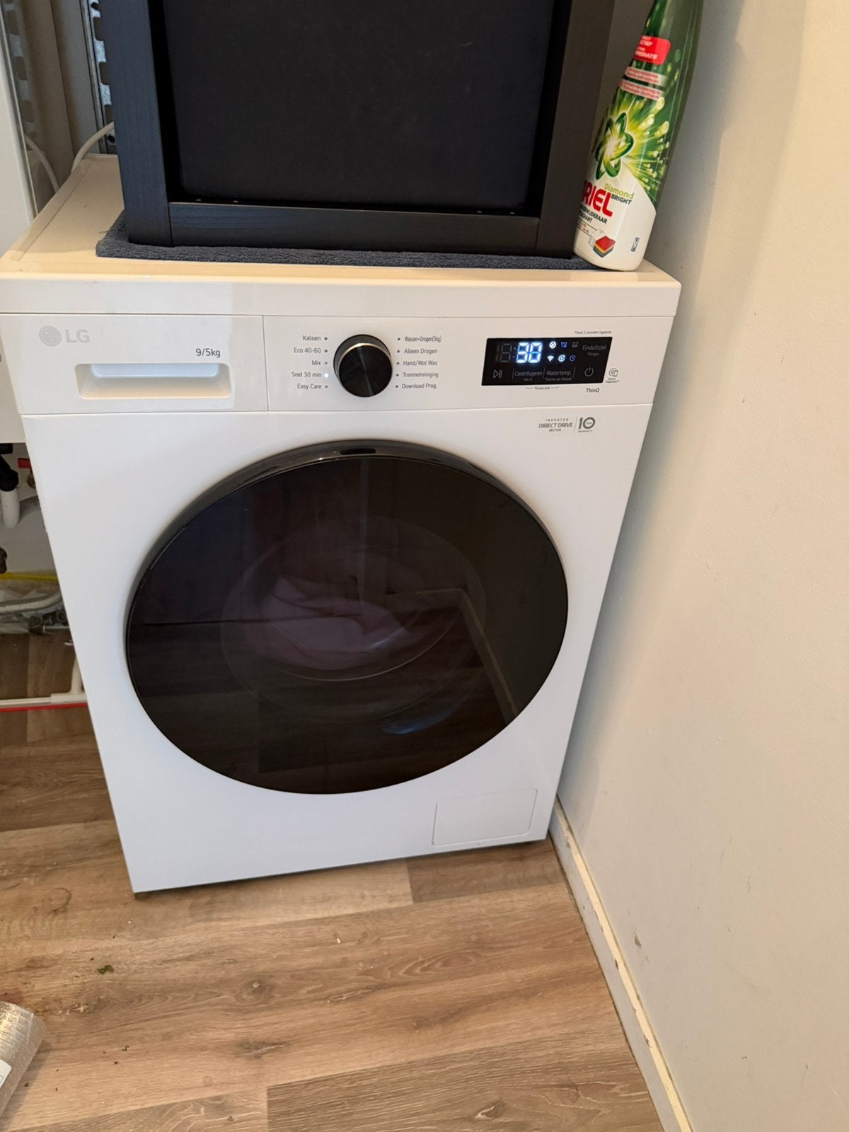 LG was droog combinatie, Witgoed en Apparatuur, Was-droogcombinaties, 8 tot 10 kg, Ophalen, Zo goed als nieuw, 85 tot 90 cm