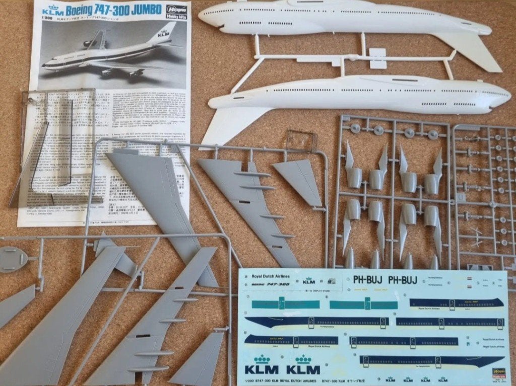 Hasegawa Ld11 Boeing 747-300 Jumbo KLM 1:200 zonder doos, Hasegawa, Verzenden, Hasegawa, Groter dan 1:72