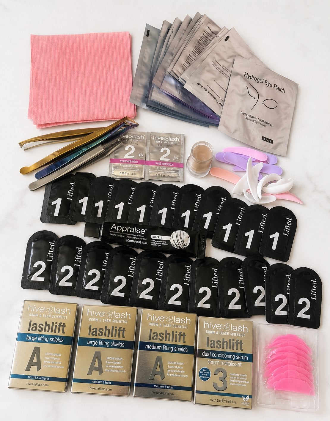 Uitgebreide wimperlift en lashlift set voor professionals, Ophalen of Verzenden, Ogen, Verzorging