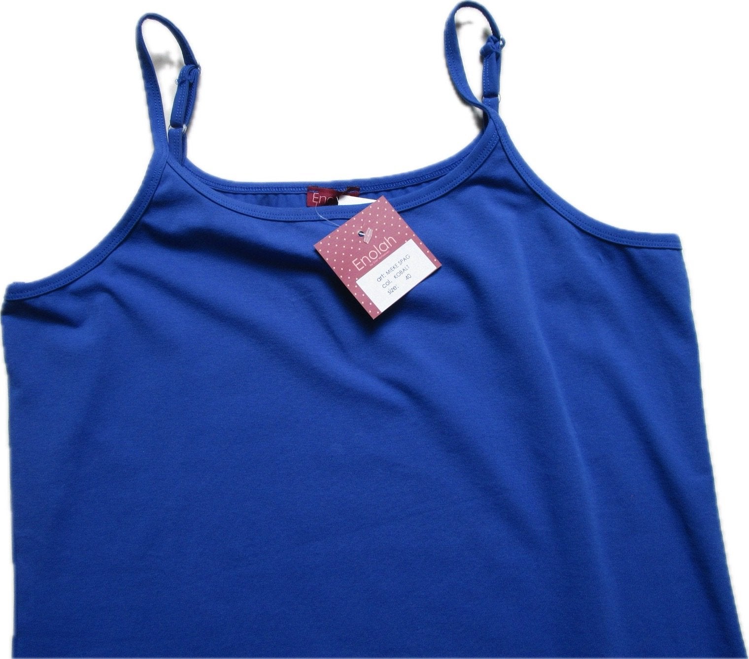 Top Enolah royal blue, Kleding | Dames, Tops, Nieuw, Maat 38/40 (M), Blauw, Zonder mouw, Verzenden