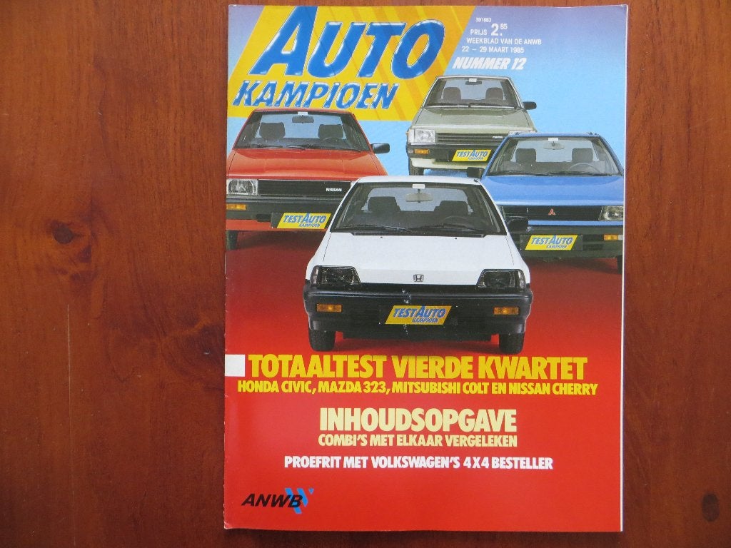 Autokampioen 12 1985 VW Caravelle Syncro T3 , Civic, Colt, Ophalen of Verzenden, Nieuw, Volkswagen