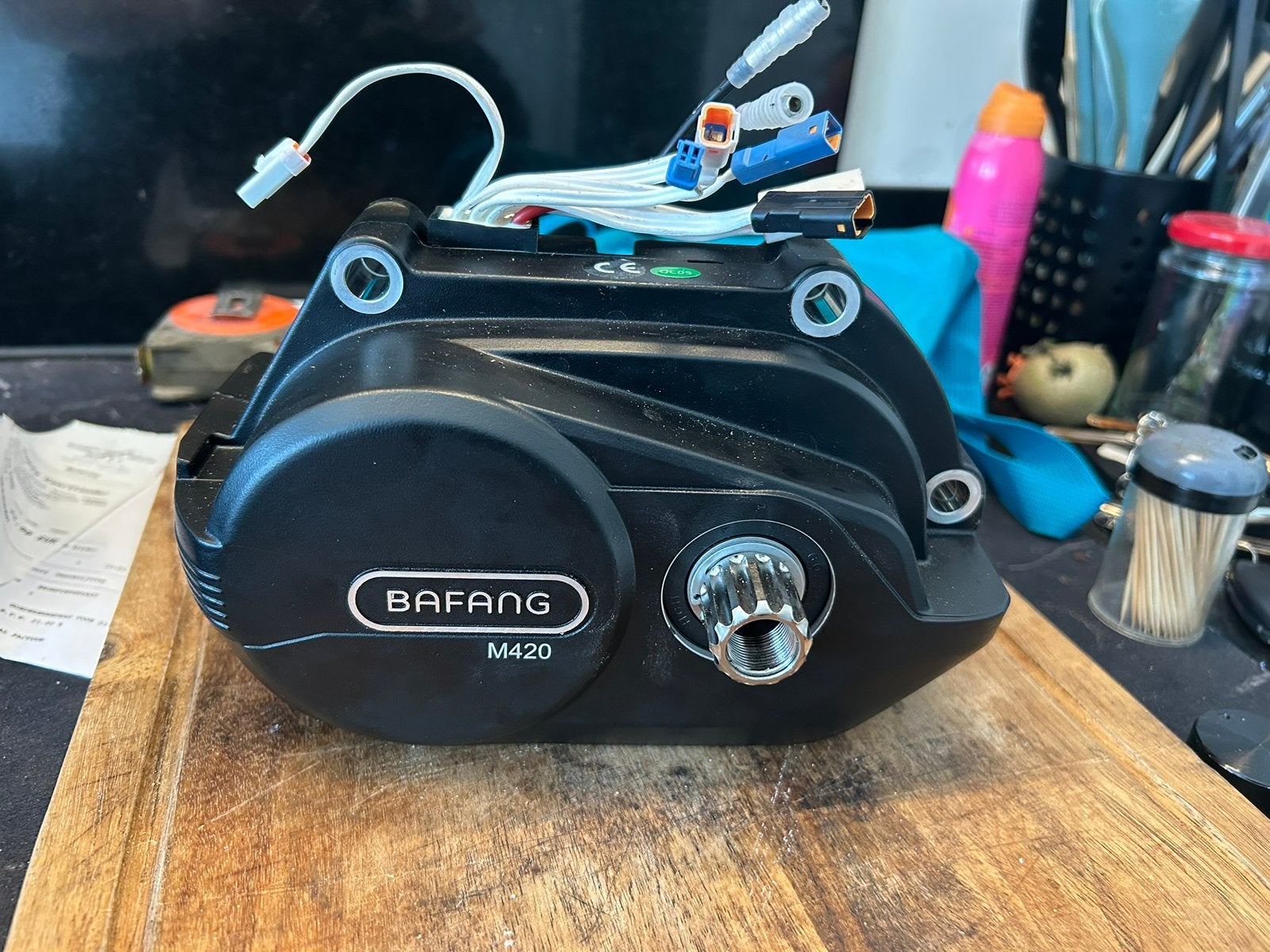 Bafang M420 canbus middenmotor 43v 250w, Fietsen en Brommers, Fietsonderdelen, Ophalen, Zo goed als nieuw, Motor, Aluminium