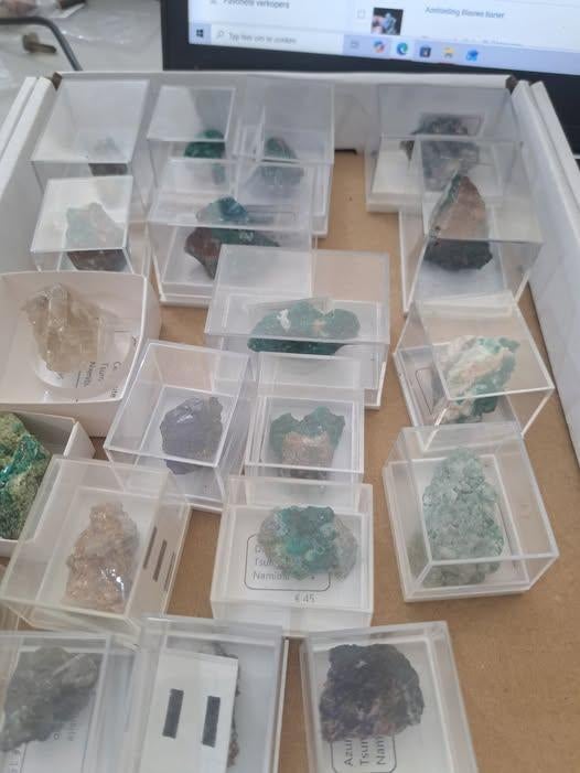 Dioptaas uit de Tsumeb mijn, Namibië, Ophalen of Verzenden, Mineraal