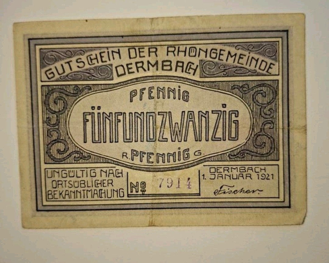 Duits Notgeld Dermbach Noodgeld, Ophalen of Verzenden, Duitsland