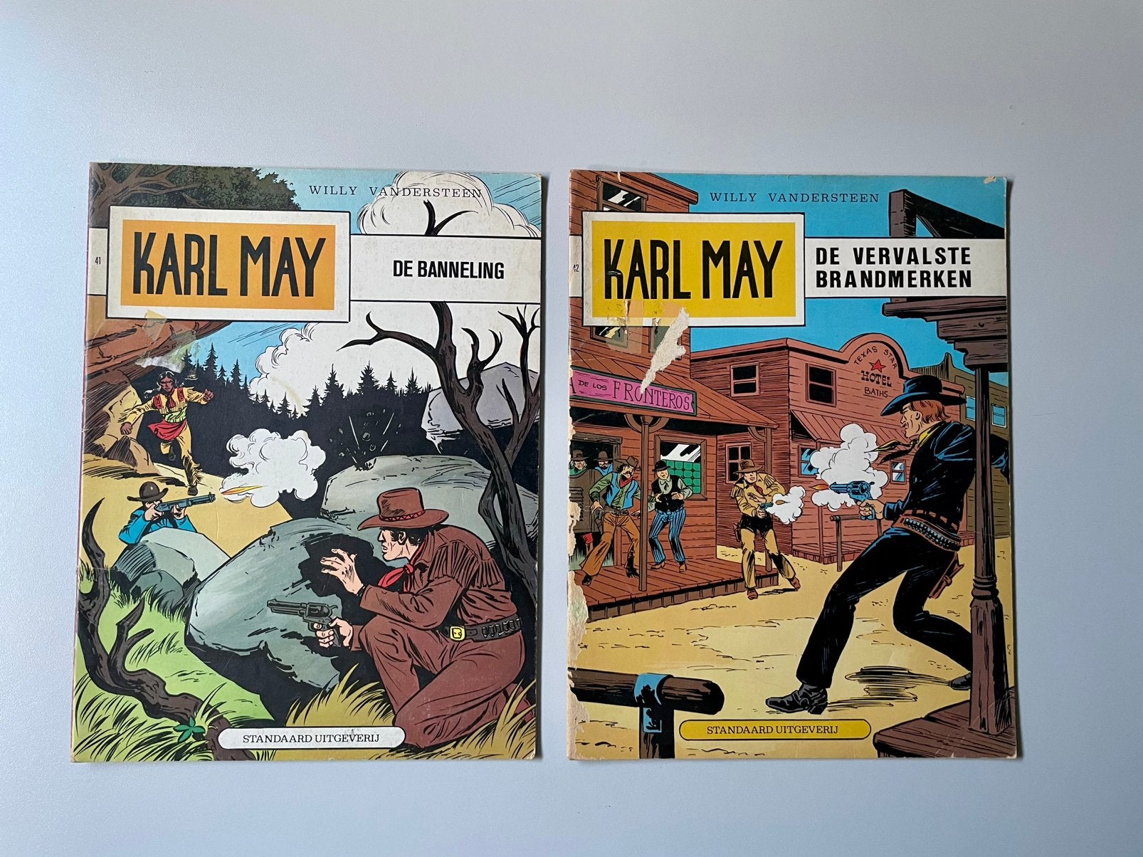 Karl May de Banneling en de Vervalste brandmerken, Meerdere stripboeken, Ophalen of Verzenden, Gelezen