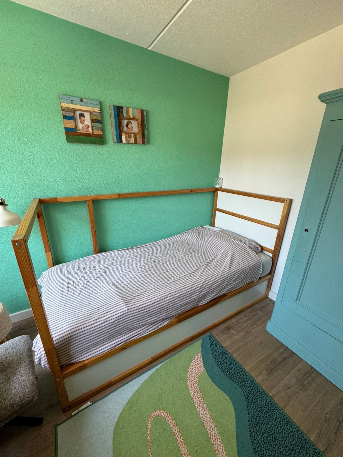 Bed Ikea, Ophalen, 90 cm, Eenpersoons, Wit