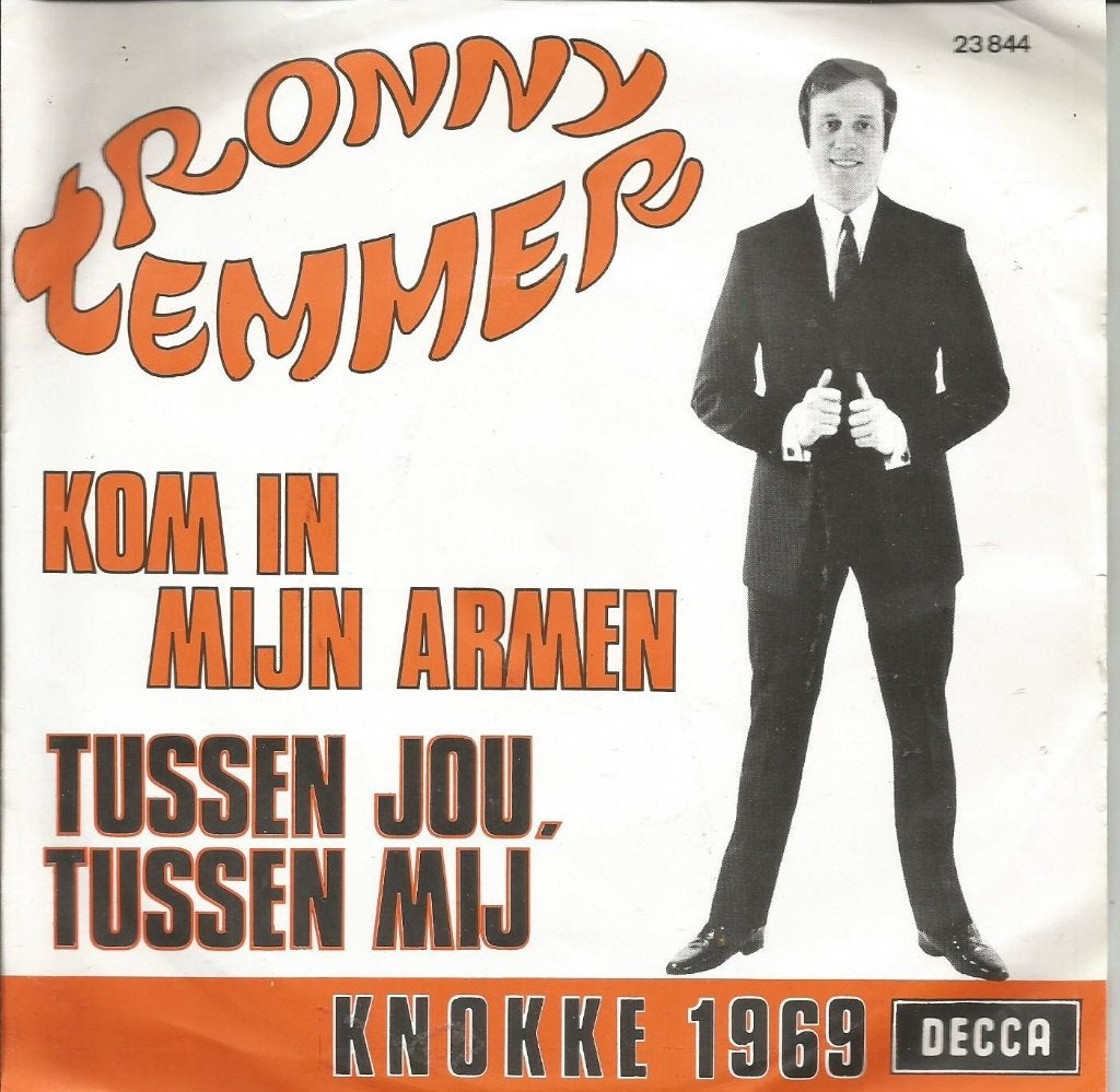 Ronny Temmer - Kom In Mijn Armen   - 1969 -, Gebruikt, 7 inch, Ophalen of Verzenden, Nederlandstalig