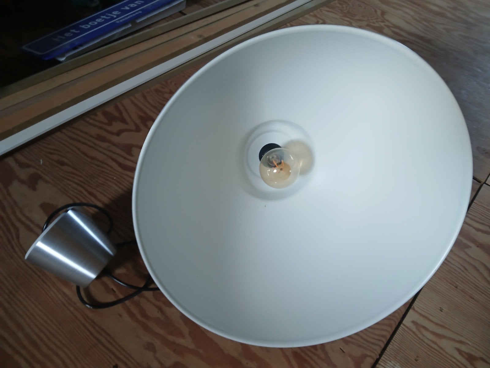 IKEA Hanglamp - Aluminium, Max 60W, Ophalen, Gebruikt, Modern, Industrieel, E27 (groot)