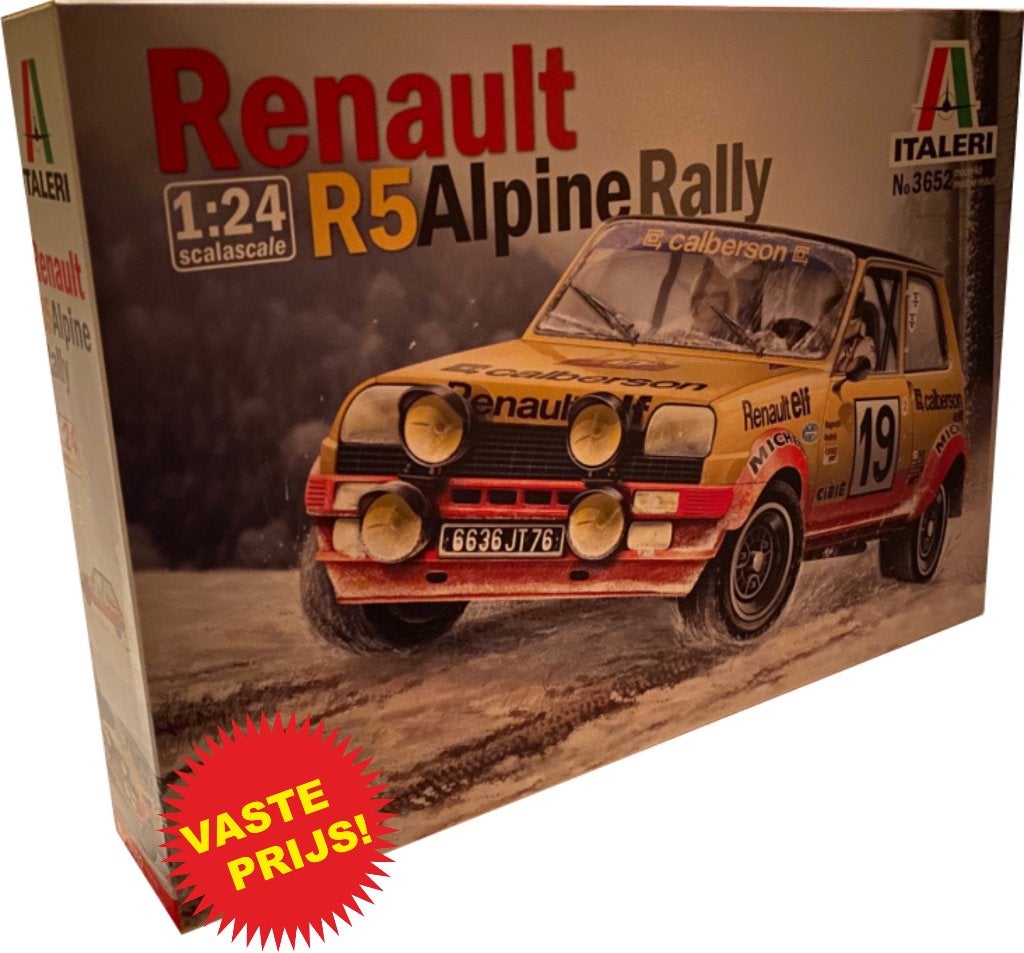 Renault R5 Alpine Rally (Italeri 3652) 1/24, Groter dan 1:32, Nieuw, Ophalen of Verzenden, Italeri