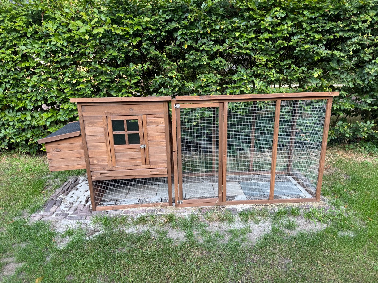 Nieuw kippenhok rechthoek met ren., Dieren en Toebehoren, Pluimvee | Toebehoren, Ophalen, Nieuw, Kippenhok of Kippenren