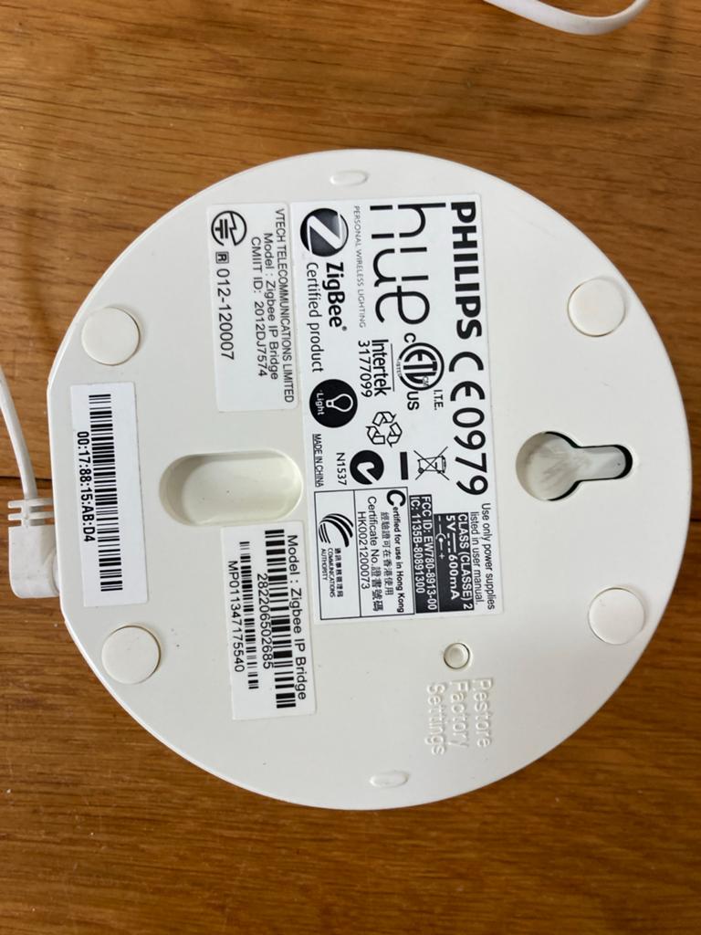 Philips Zigbee IP Hue Bridge - Slimme Verlichting Hub, Ophalen, Gebruikt