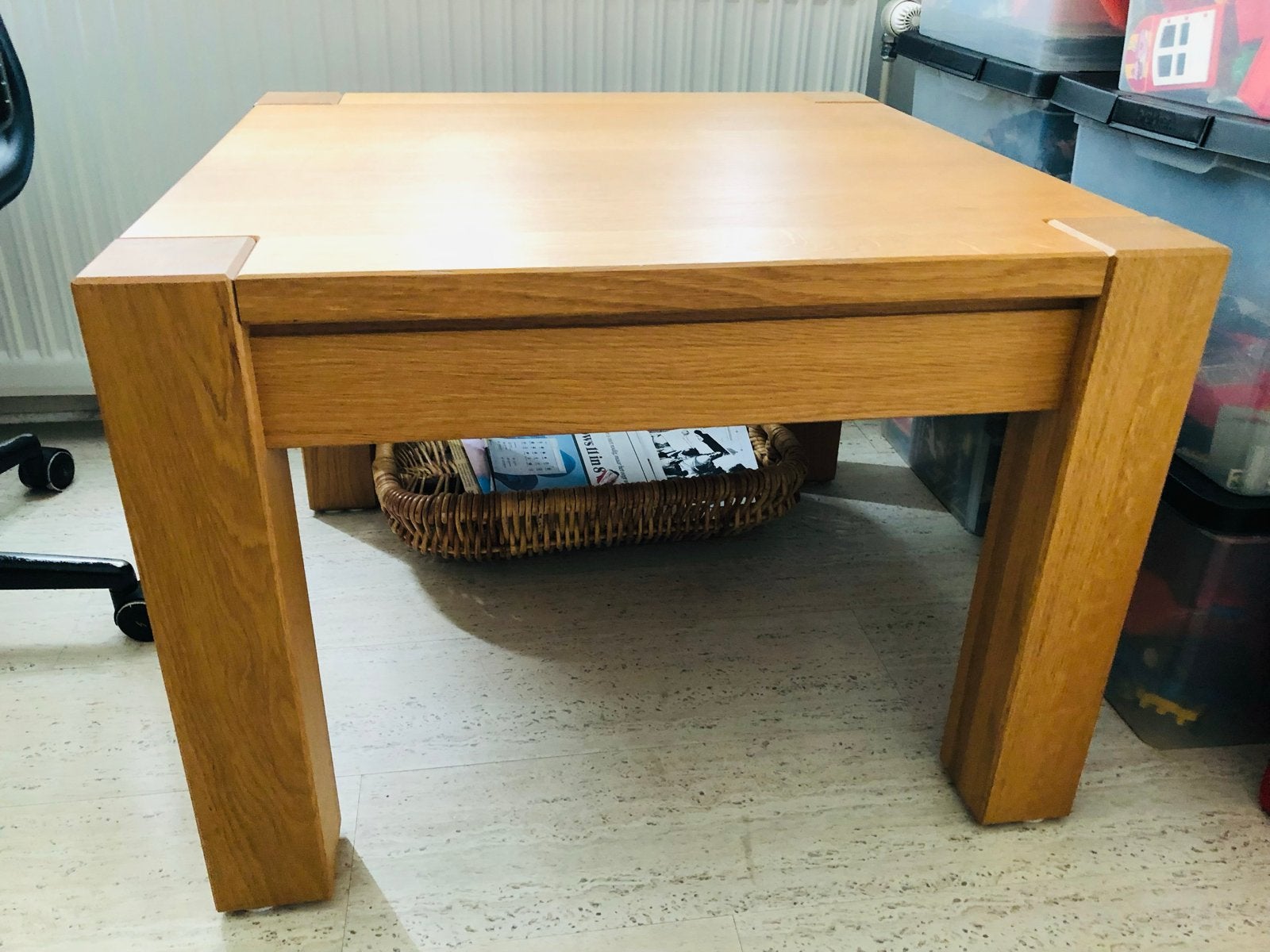 Eiken salontafel 70x70x60 cm - Zo goed als nieuw, 50 – 75, Zo goed als nieuw, Eikenhout, Vierkant