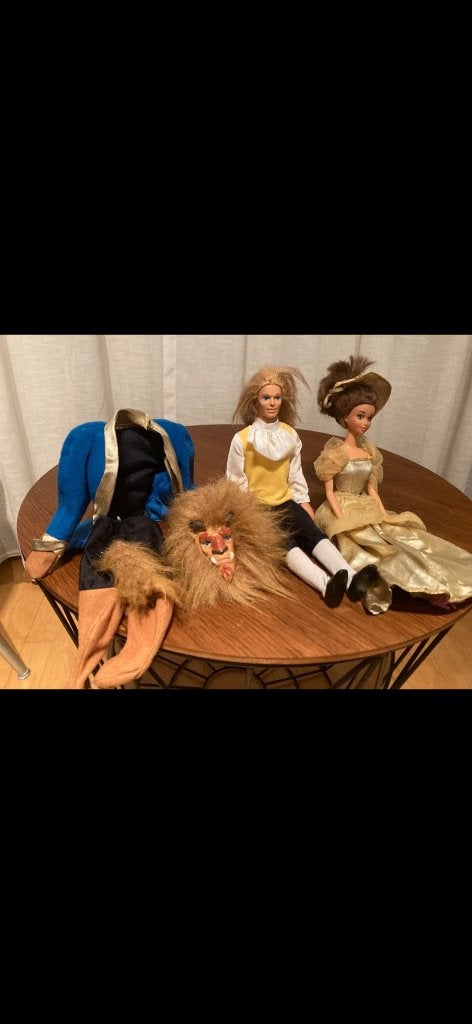 Belle en het beest poppen Disney, Verzenden, Gebruikt, Overige typen