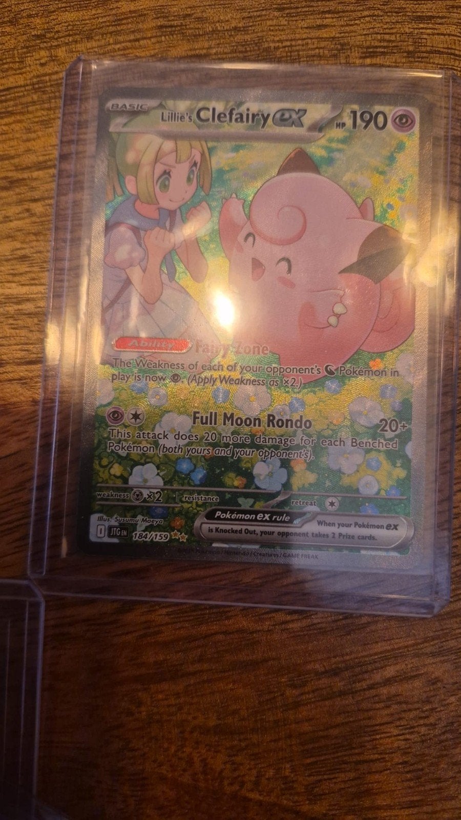 Lillie's Clefairy GX 184/159 - Pokemon Kaart, Hobby en Vrije tijd, Ophalen of Verzenden, Zo goed als nieuw, Losse kaart, Foil