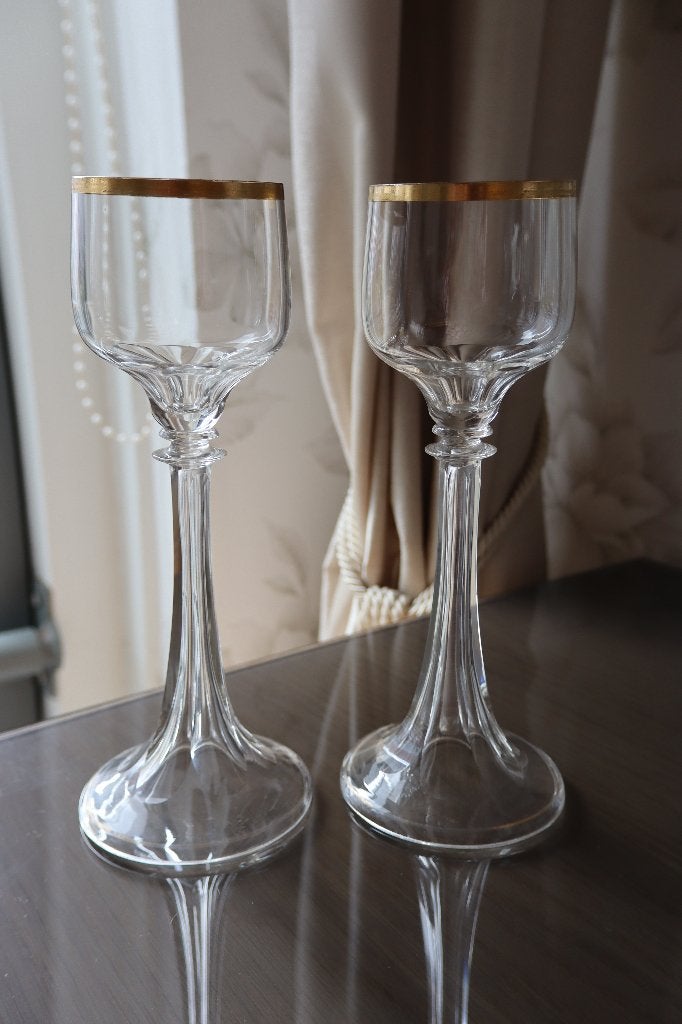 Antieke Josephinenhutte wijnglazen, set van 4, c 1910, Ophalen of Verzenden