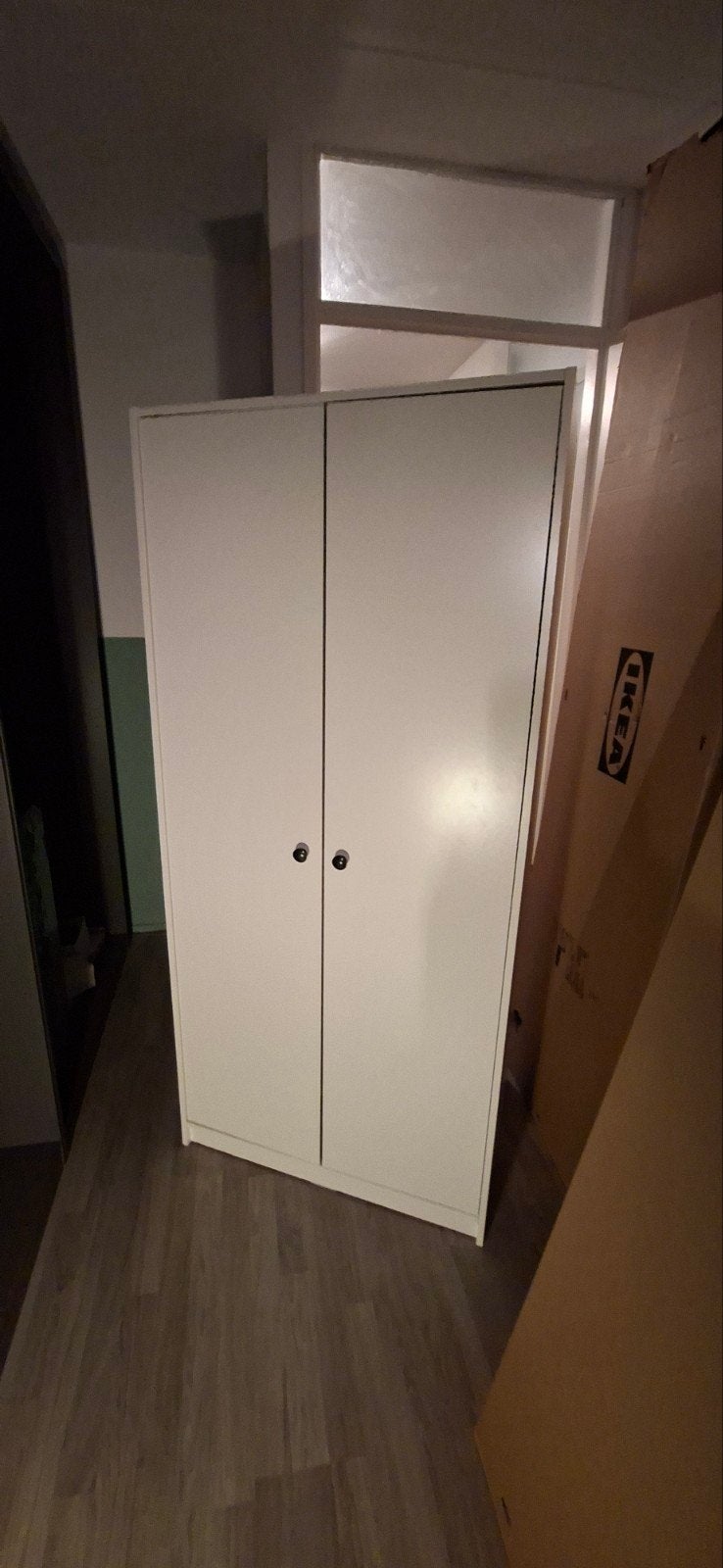 Ikea kleppstad Witte kledingkast met twee deuren, Ophalen, Met deur(en), Gebruikt, 50 tot 100 cm
