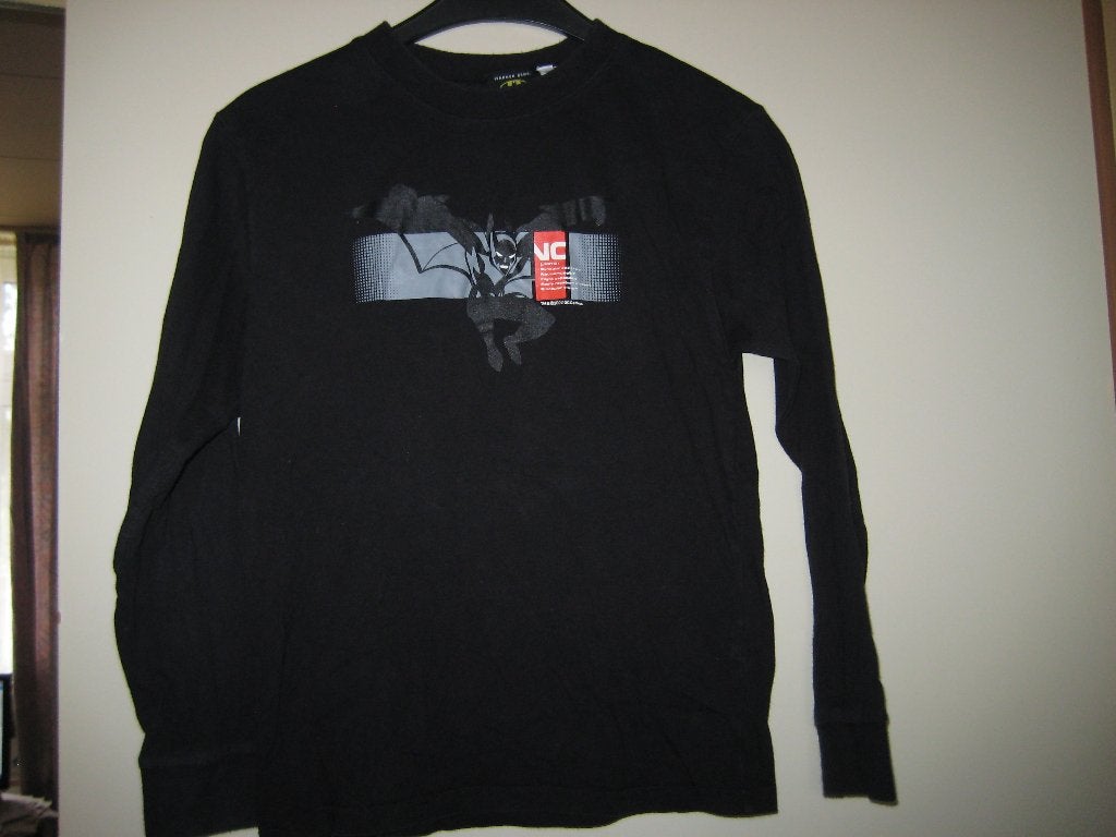Zwart Batman shirt, 140, Ophalen of Verzenden, Zo goed als nieuw, Jongen, Shirt of Longsleeve