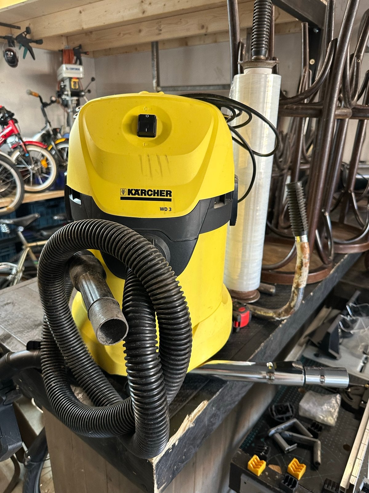 Kärcher WD 3 Nat- en Droogzuiger - nieuw filter, Ophalen of Verzenden, Gebruikt
