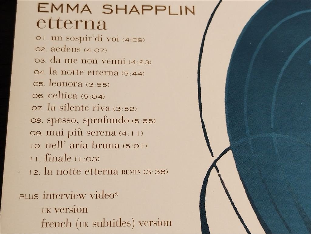 Emma Shapplin - Etterna, Ophalen of Verzenden, Zo goed als nieuw