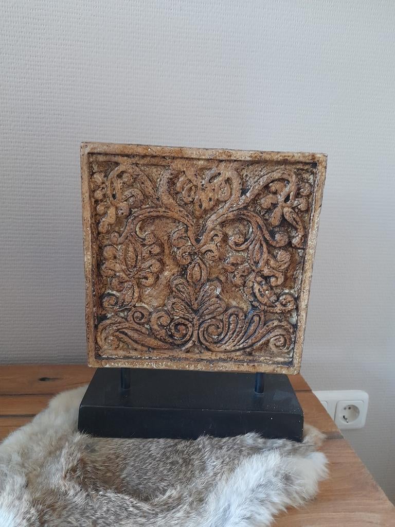 Ornament op voet, Ophalen of Verzenden, Rond, Glas