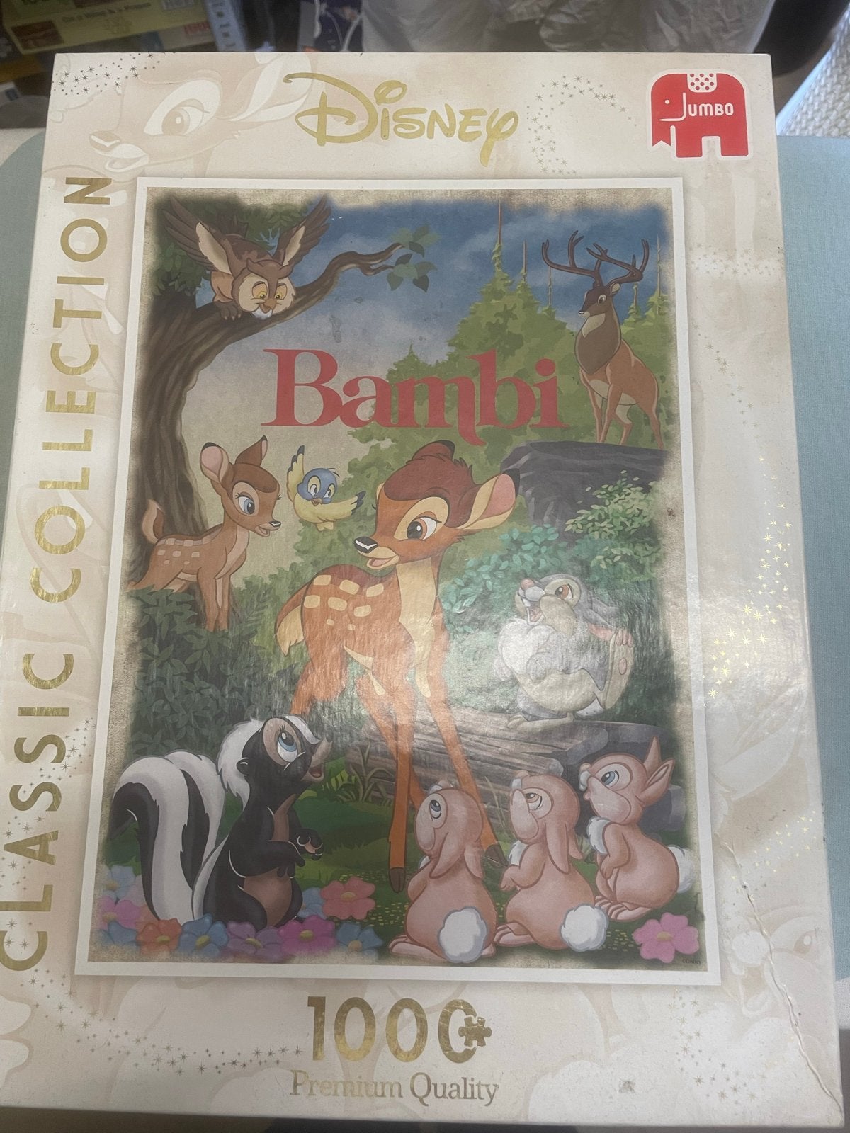 Disney Bambi Jumbo puzzel 1000+ stukjes, Hobby en Vrije tijd, Denksport en Puzzels, Ophalen of Verzenden, Gebruikt