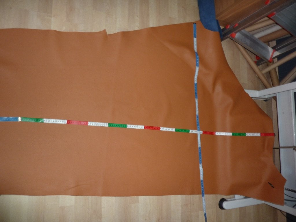 Lichtbruintint lang 250 cm soepel echt leer rundleer, Hobby en Vrije tijd, Stoffen en Lappen, Bruin, Leer of Kunstleer, Nieuw