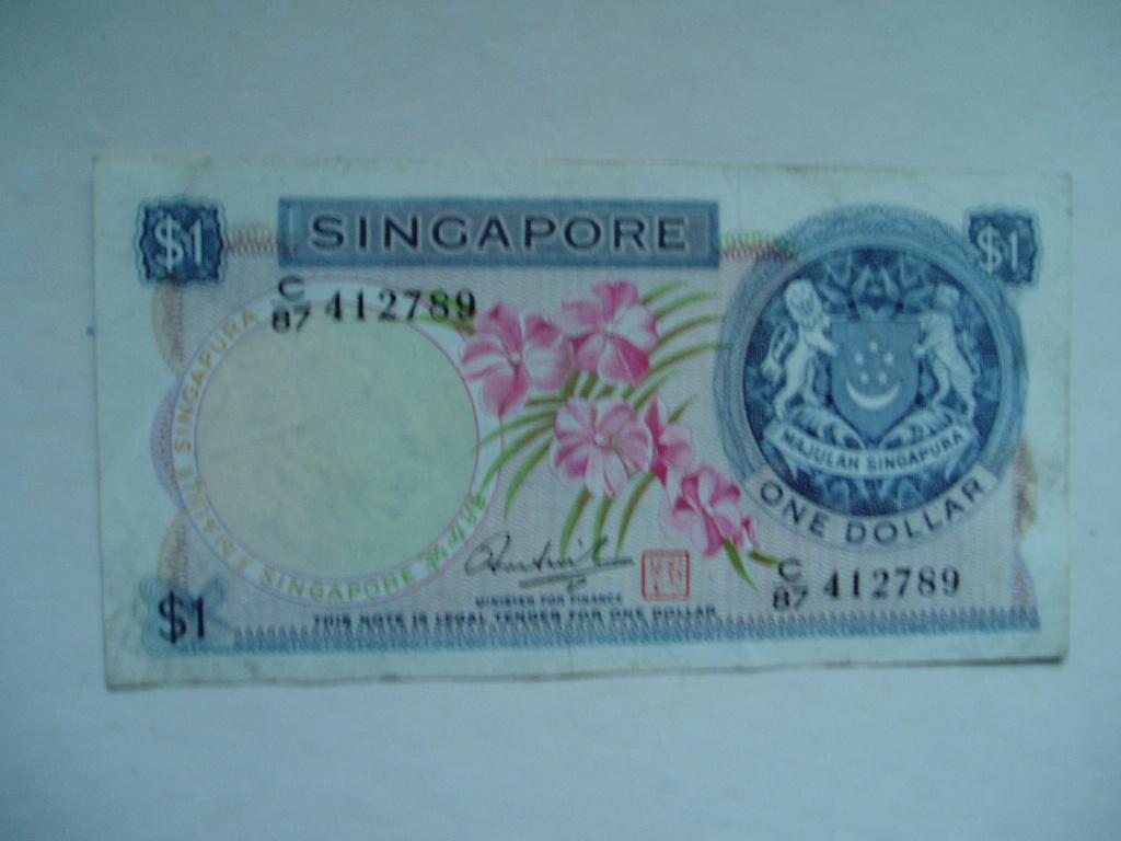 725. Singapore, 1 dollar (1967-1972) Janel Kaneali Orchid., Verzenden, Zuidoost-Azië, Los biljet