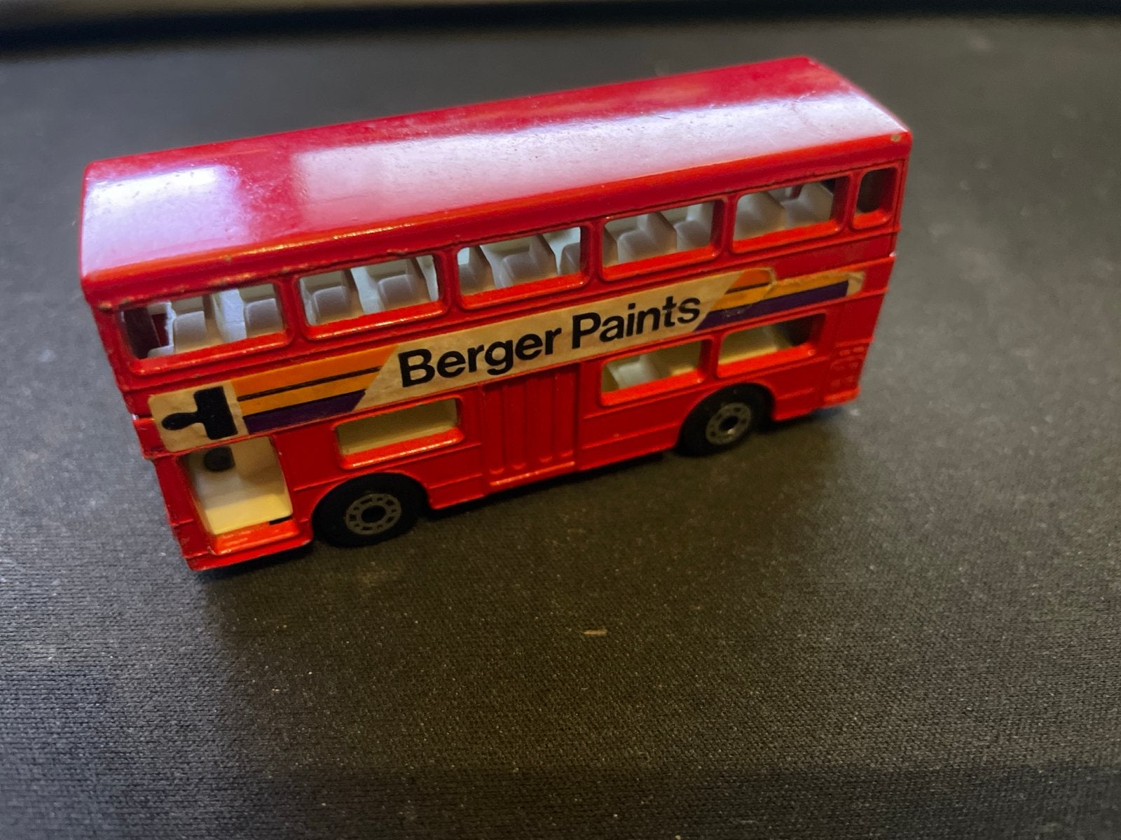 Matchbox Superfast London Bus 'Berger Paints' (1982), Overige merken, Gebruikt, 1:50 of kleiner, Overige typen