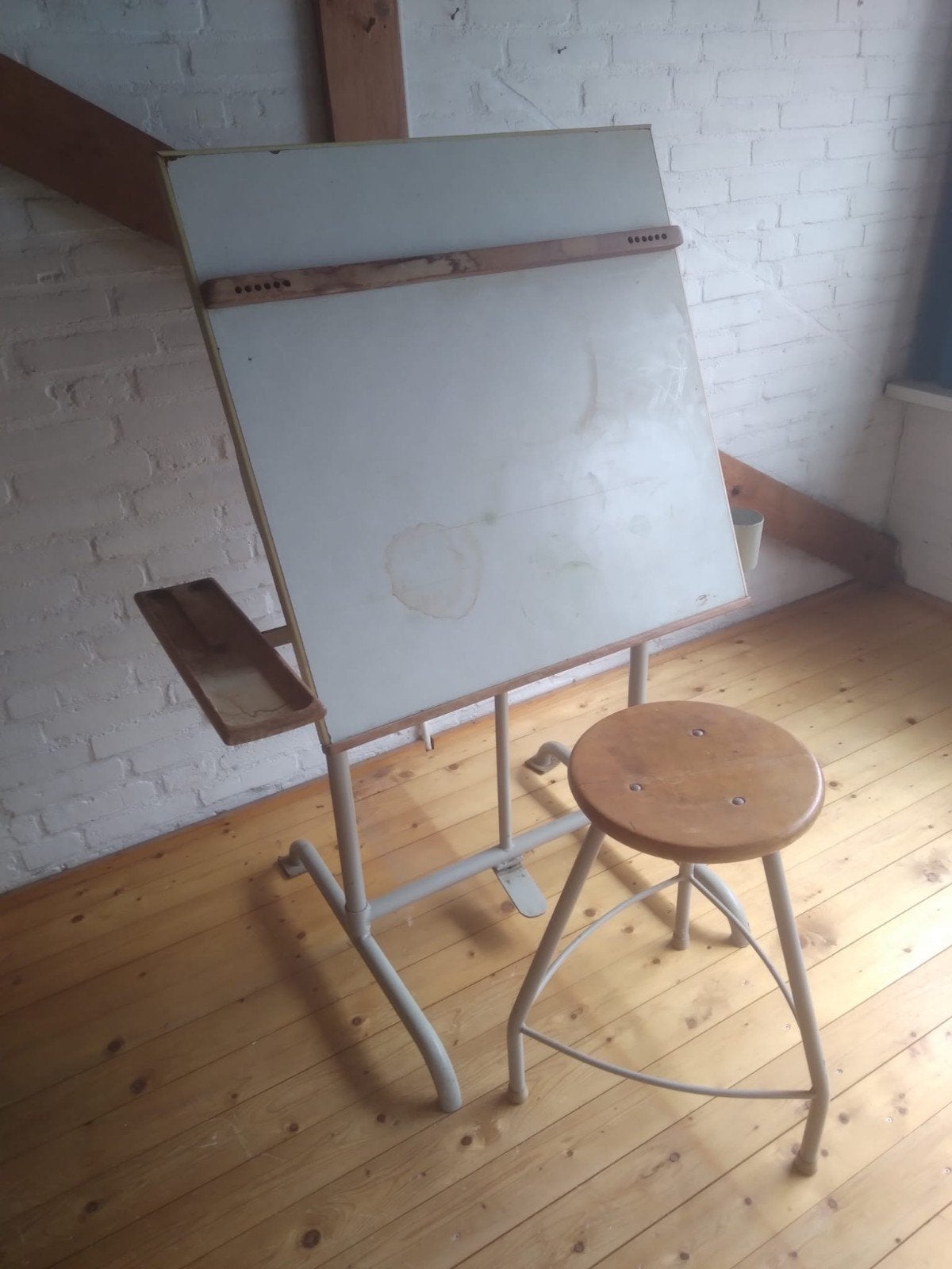 Tekentafel met krukje - Ideaal voor architecten/kunstenaars, Ophalen, Gebruikt, Minder dan 130 cm