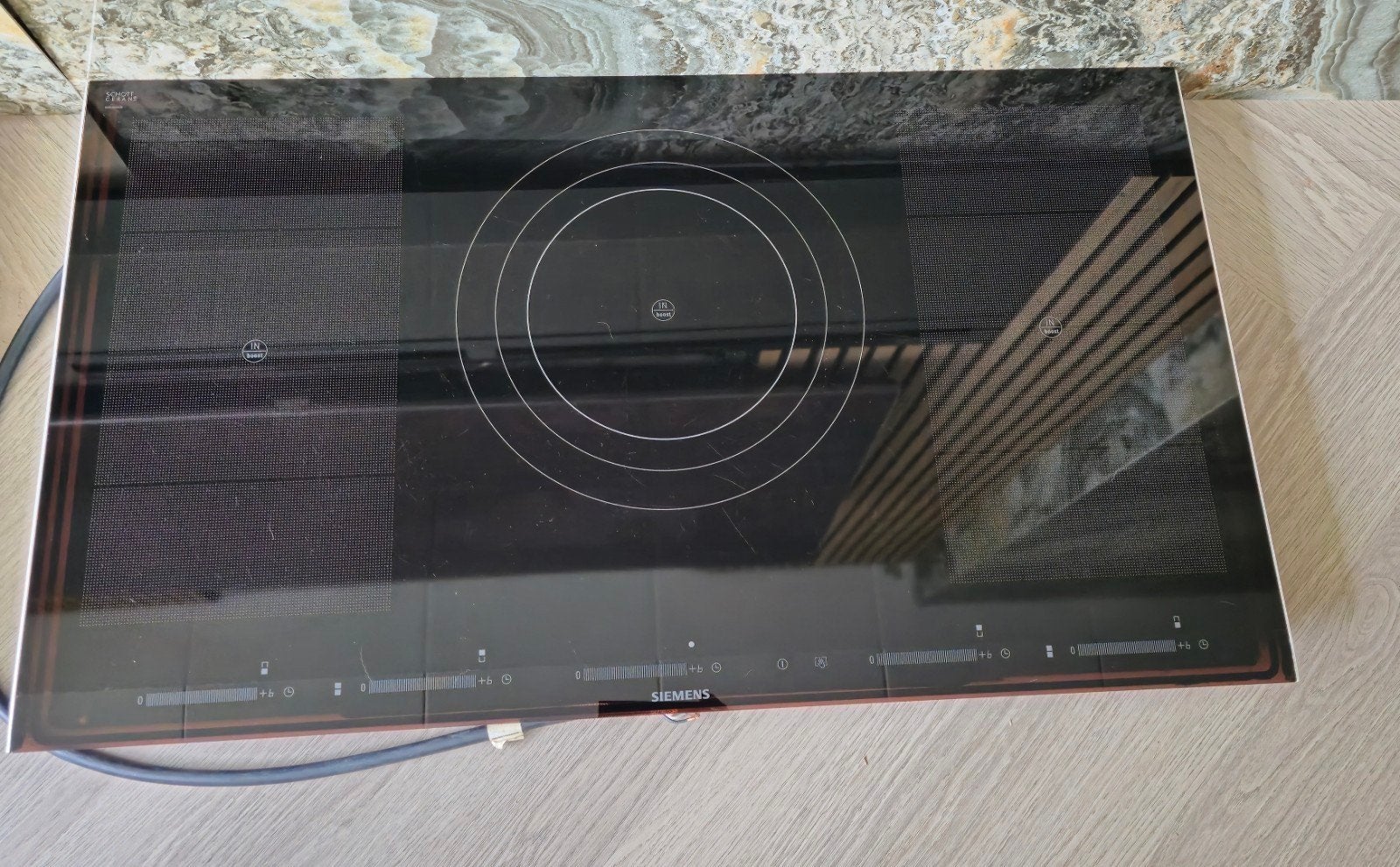 Siemens inductiekookplaat 90cm, Witgoed en Apparatuur, Kookplaten, Gebruikt, Ophalen of Verzenden, Inbouw, Inductie