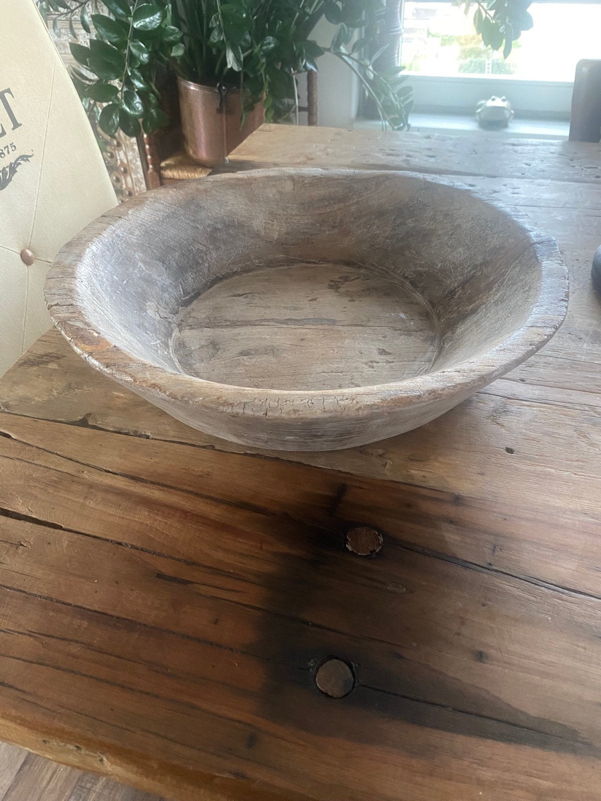 Houten schaal, Ophalen of Verzenden, Rond, Hout