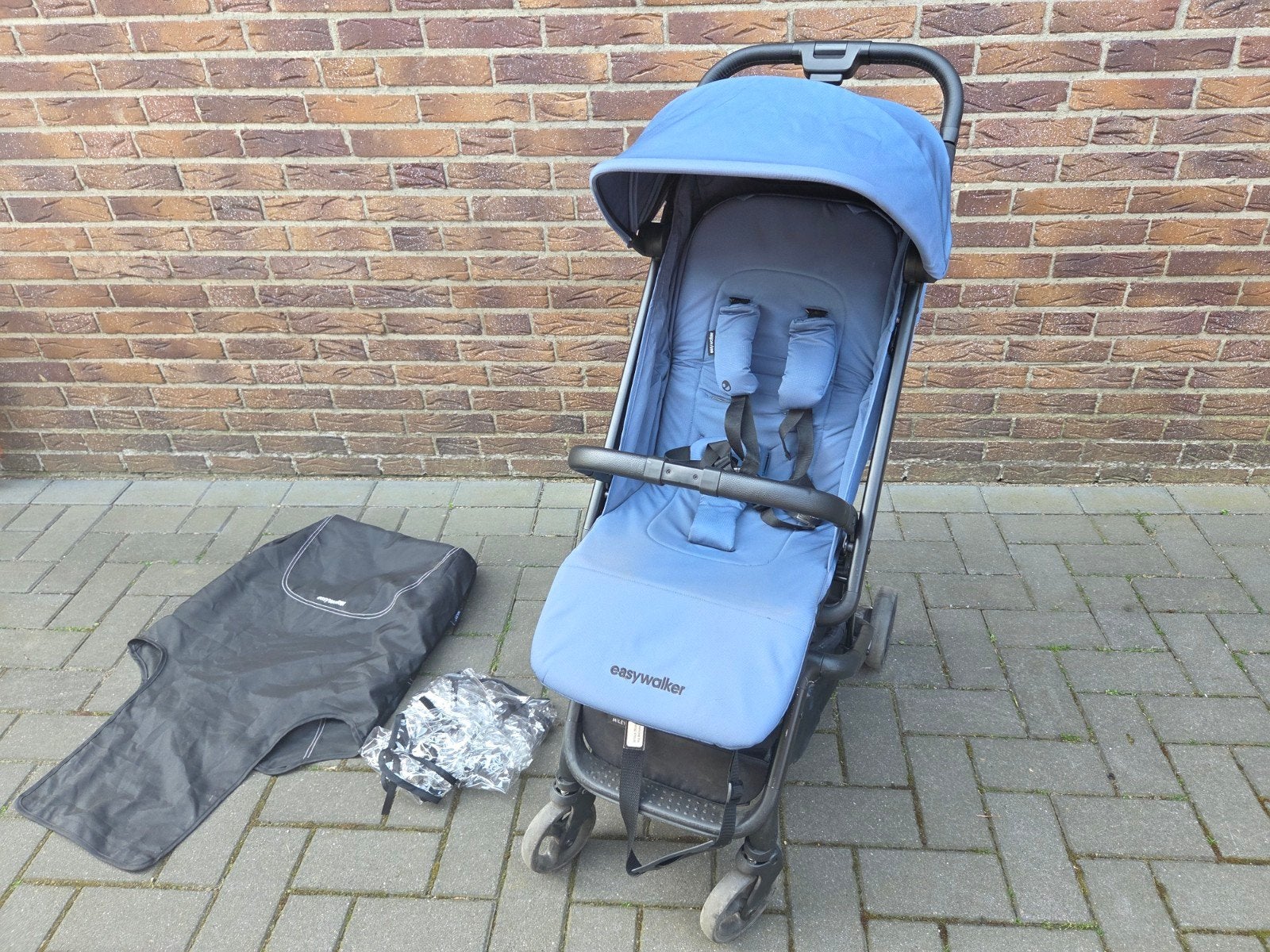 Easywalker Miley2 Galaxy blue buggy, Ophalen, Gebruikt, Overige merken, Regenhoes