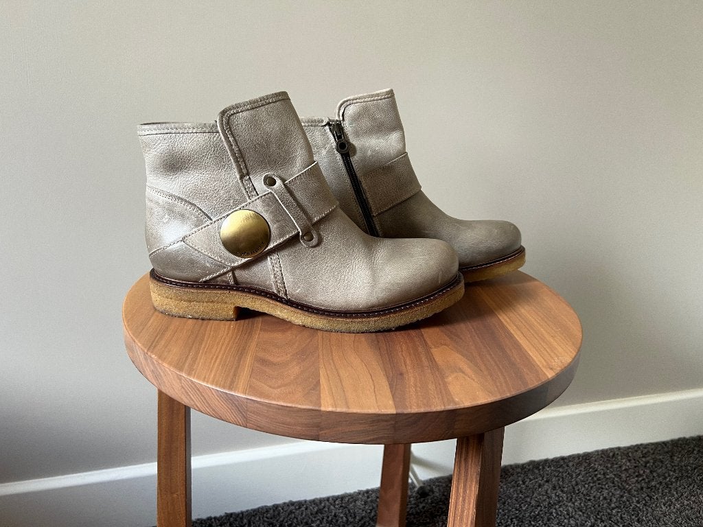 Nieuw €170: Cashott stoere enkellaarsjes; biker boots mt 38, Bruin, Cashott, Lage of Enkellaarzen, Nieuw