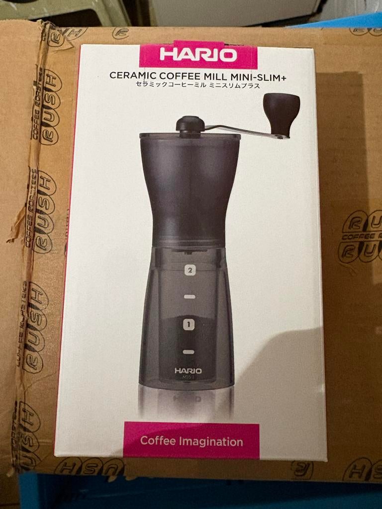NIEUW!!! Hario Ceramic Coffee Mill Mini-Slim+, Ophalen of Verzenden, Nieuw