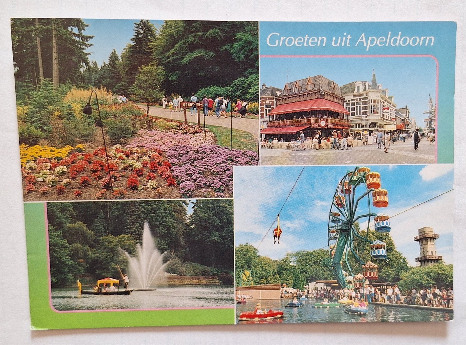 Groeten uit Apeldoorn - Vintage Ansichtkaart, Ophalen of Verzenden, 1980 tot heden, Gelopen, Gelderland
