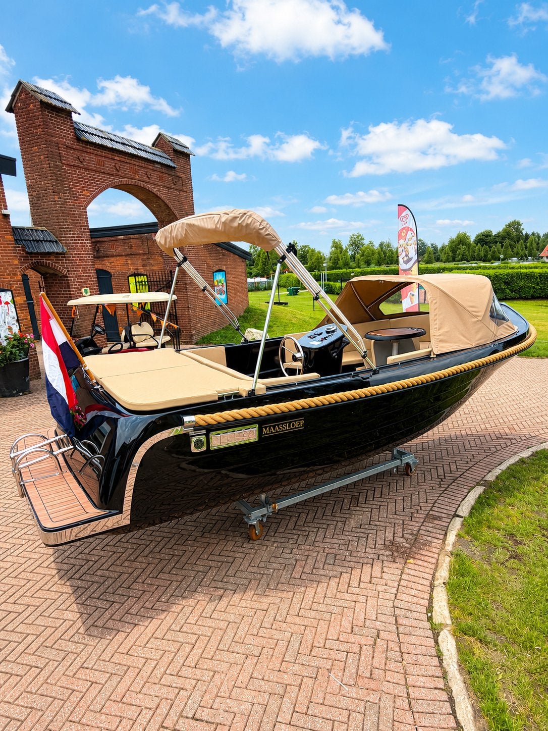 Maasloep 590 honda 20pk occasion bwj 023 alle luxe opties, Watersport en Boten, Ophalen, Maassloep, Elektrische start