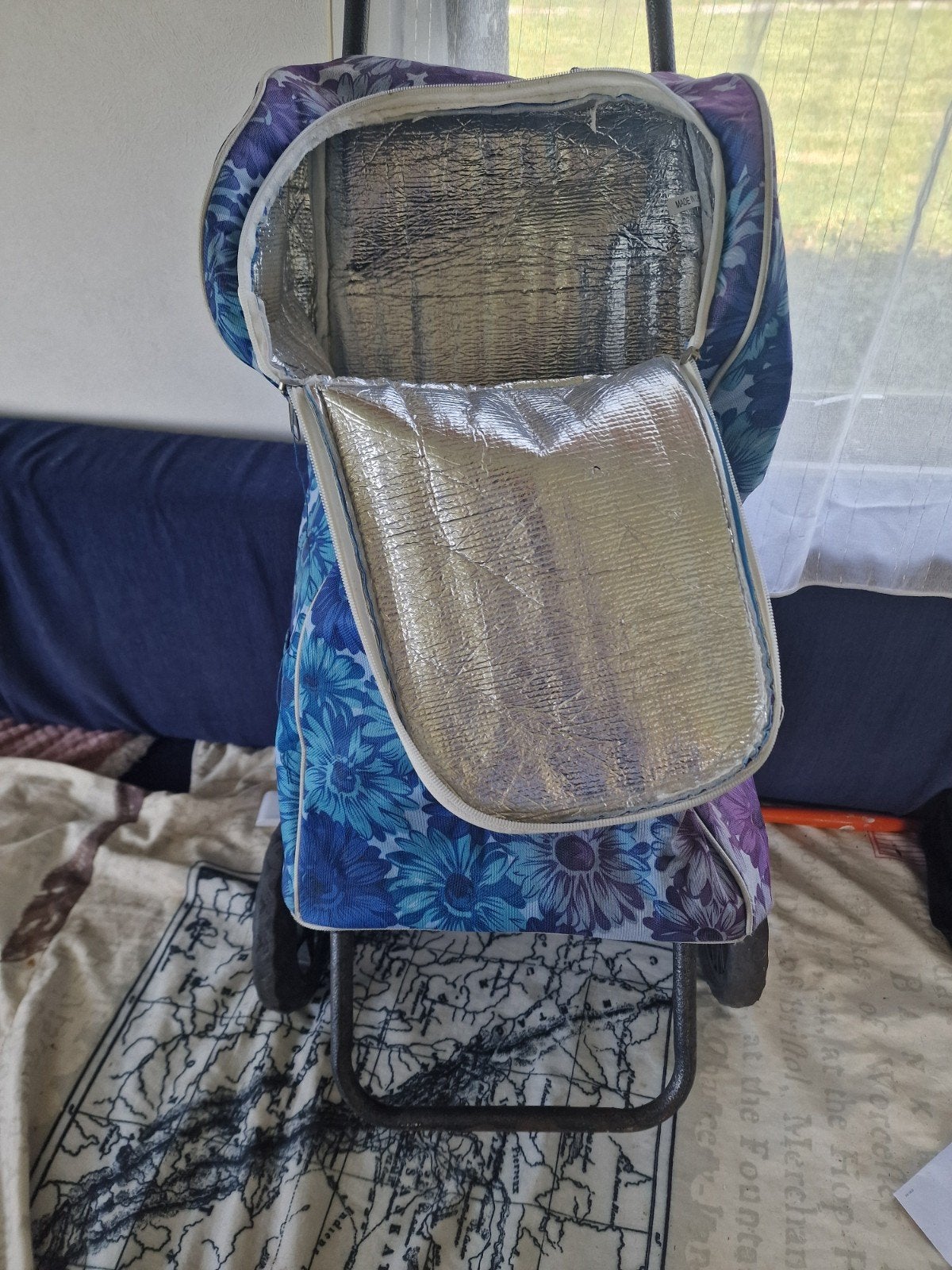 Boodschappentrolley met koelfunctie - Bloemendesign, Ophalen of Verzenden, Gebruikt, Koeltas
